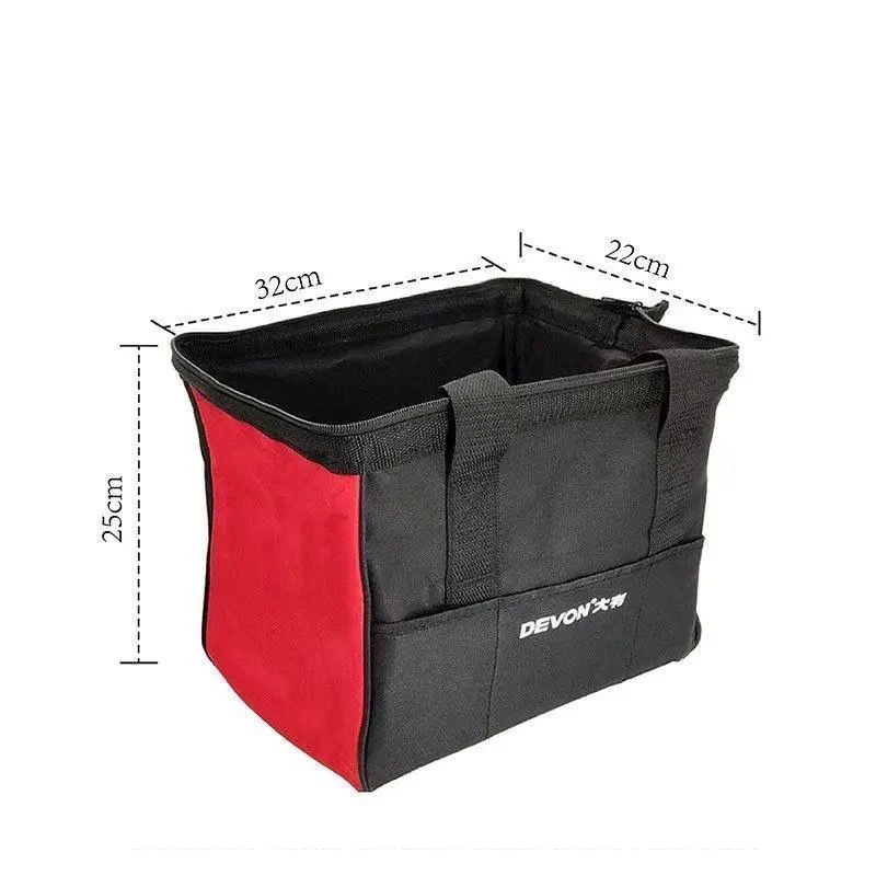 Devon Portable Hand Tool Bag Double Layer Oxford Cloth Electrician Bag Waterproof Anti-Fall Storage Bags