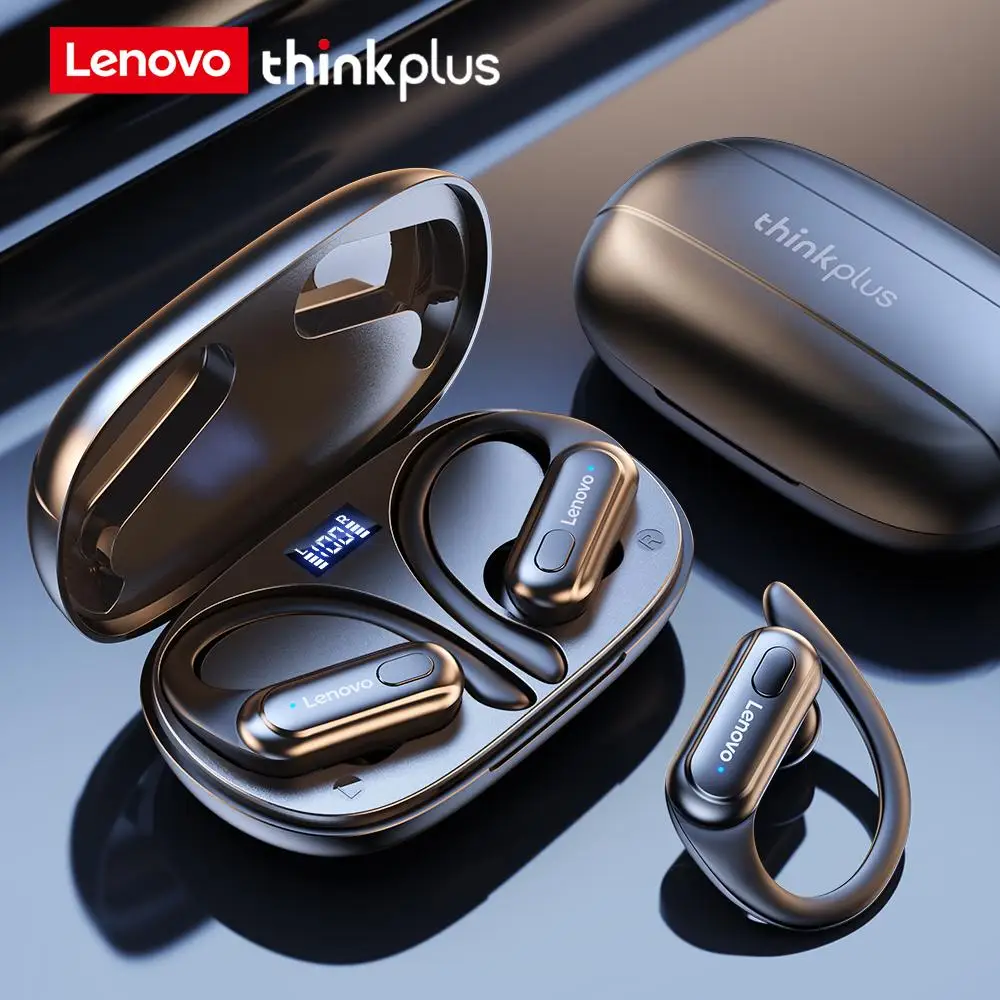 Lenovo XT60 Bluetooth Earphones True Wireless Headphones Button Control Noise Reduction Earhooks Waterproof with Mic Headset