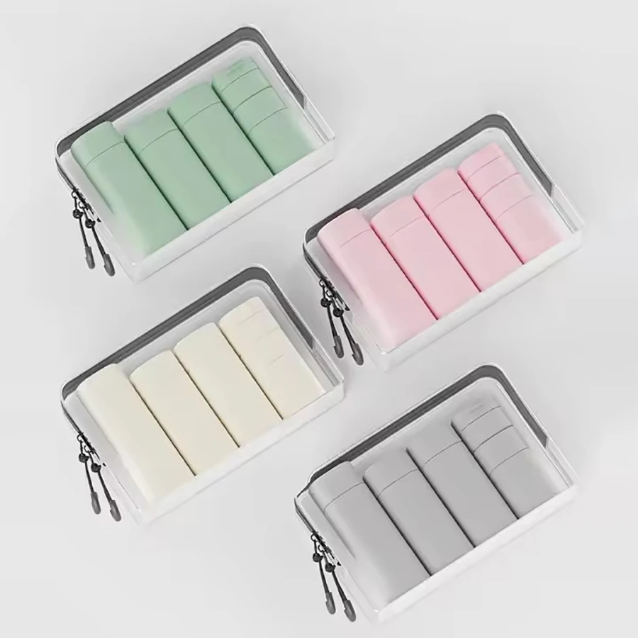 6-teiliges Kosmetikflaschenset in nordischer Farbe für Reisen, Shampoo, Lotion, Duschcreme, kleine leere Flasche