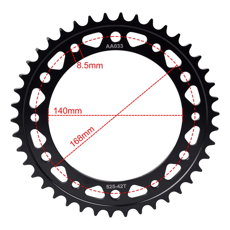 For BMW F650 GS SE F700 GS F800 GS Adventure Triple Black K72 F800 R K73 Trophy Motor Rear Sprocket 525 Chain 41T 42 T 47T teeth