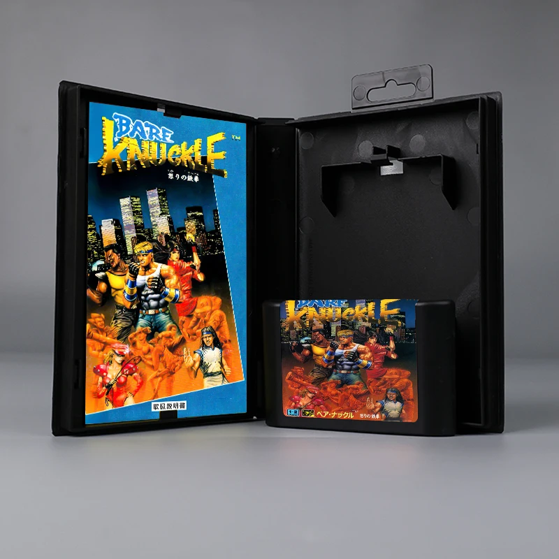 

Bare Knuckle JAP cover 16bit MD game card with box with manual for Sega Genesis Megadrive console