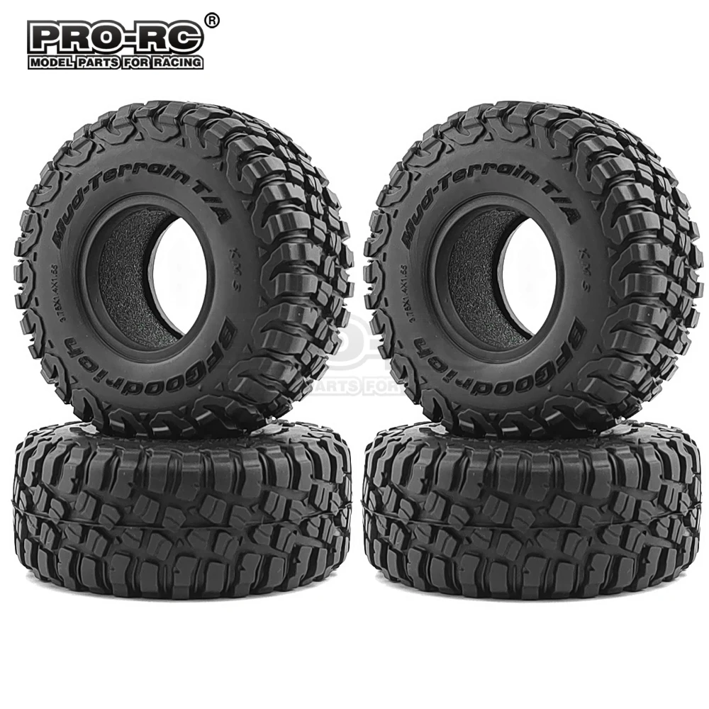 4Pcs 1.55inch 95mm Wheel Tires tyre for 1/10 Traxxas Axial Redcat RC4WD Tamiya Rc Crawler Car Part