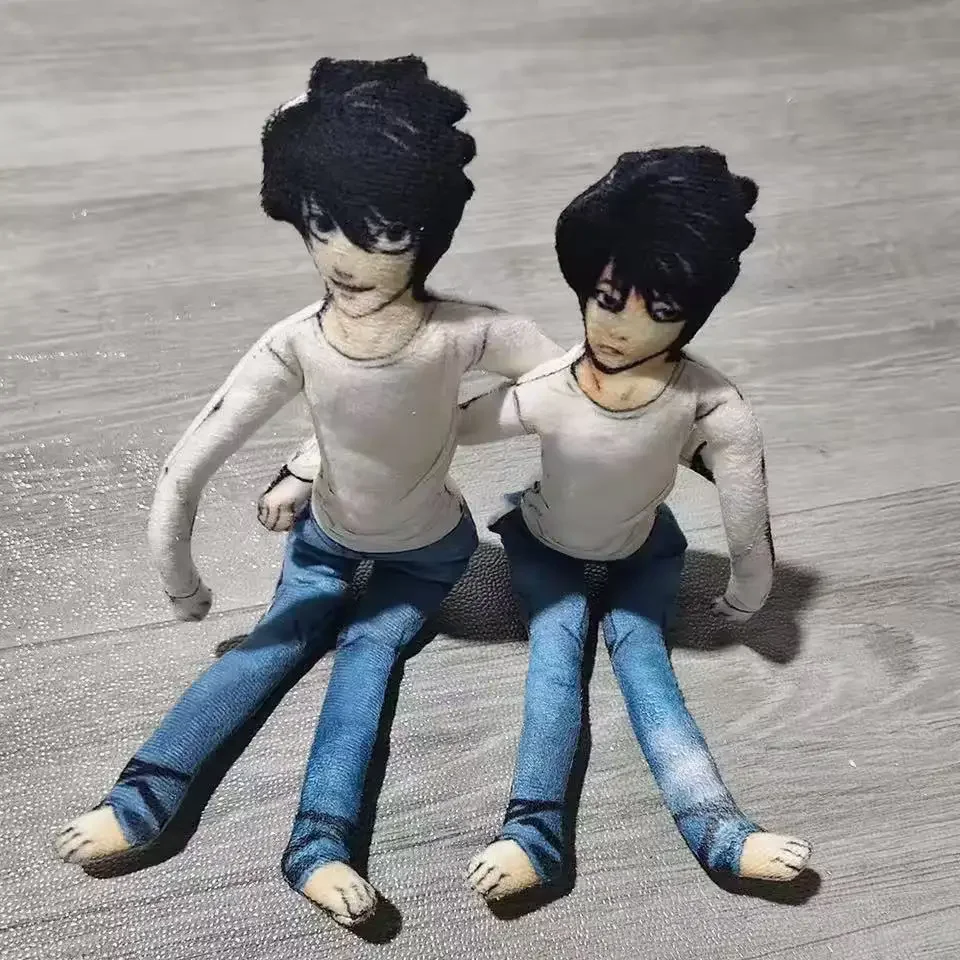 

Anime Death Note L.Lawliet Cosplay Doll Plush Stuffed Dolls Abstract Joint Flexible Room Decoration Halloween Mascot Soft Props