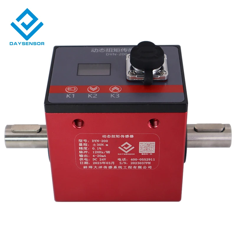 Rotary Torque Sensor Motor Speed Power Measuring Instrument Transducer Build-in OLED Display Force Dynamic Torsion Test