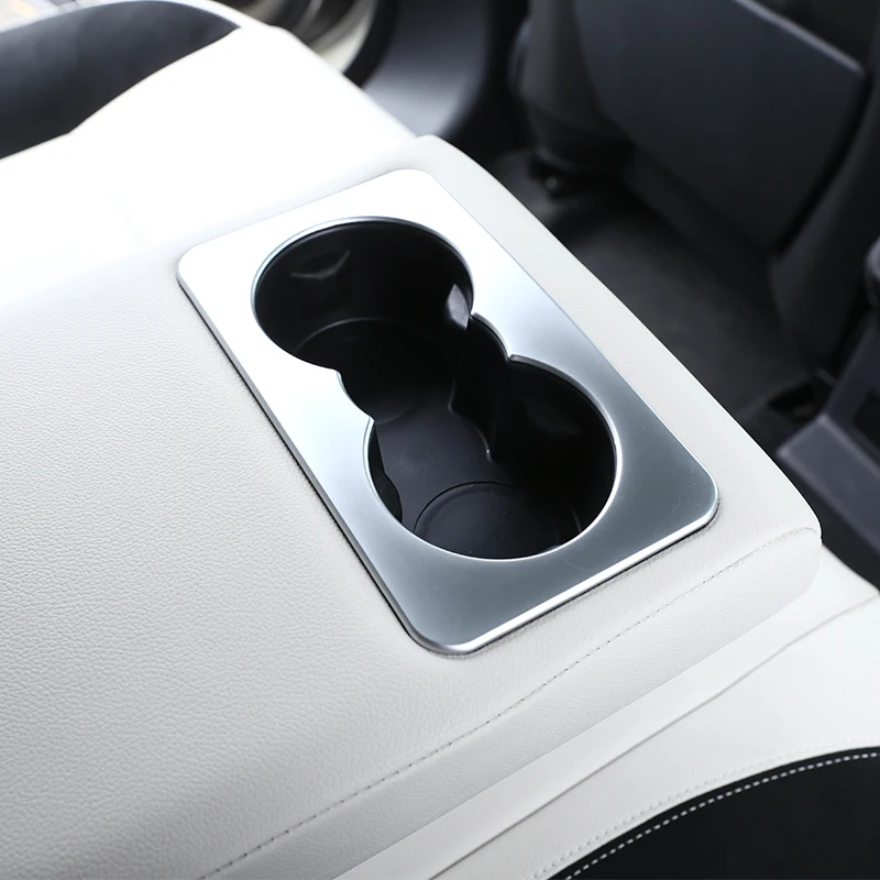 For Landrover Range Rover VELAR 2017-2022 Rear Seat Water Cup Holder Frame Covers Trim Decorative Sticker Interior Accessories - view 5