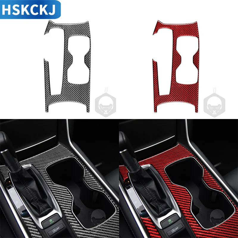 

For Honda Accord 2018 2019 2020 2021 Real Carbon Fiber Gear Shift Panel Cover Trim Interior Accessories Car Styling Decoration