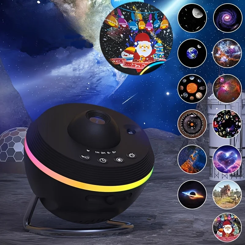 13 in1 4K HD Films Galaxy Star Projector with Dynamic Meteor Night Lamp Rotary Space Ball for Bedroom Decor Kids Christmas Gift