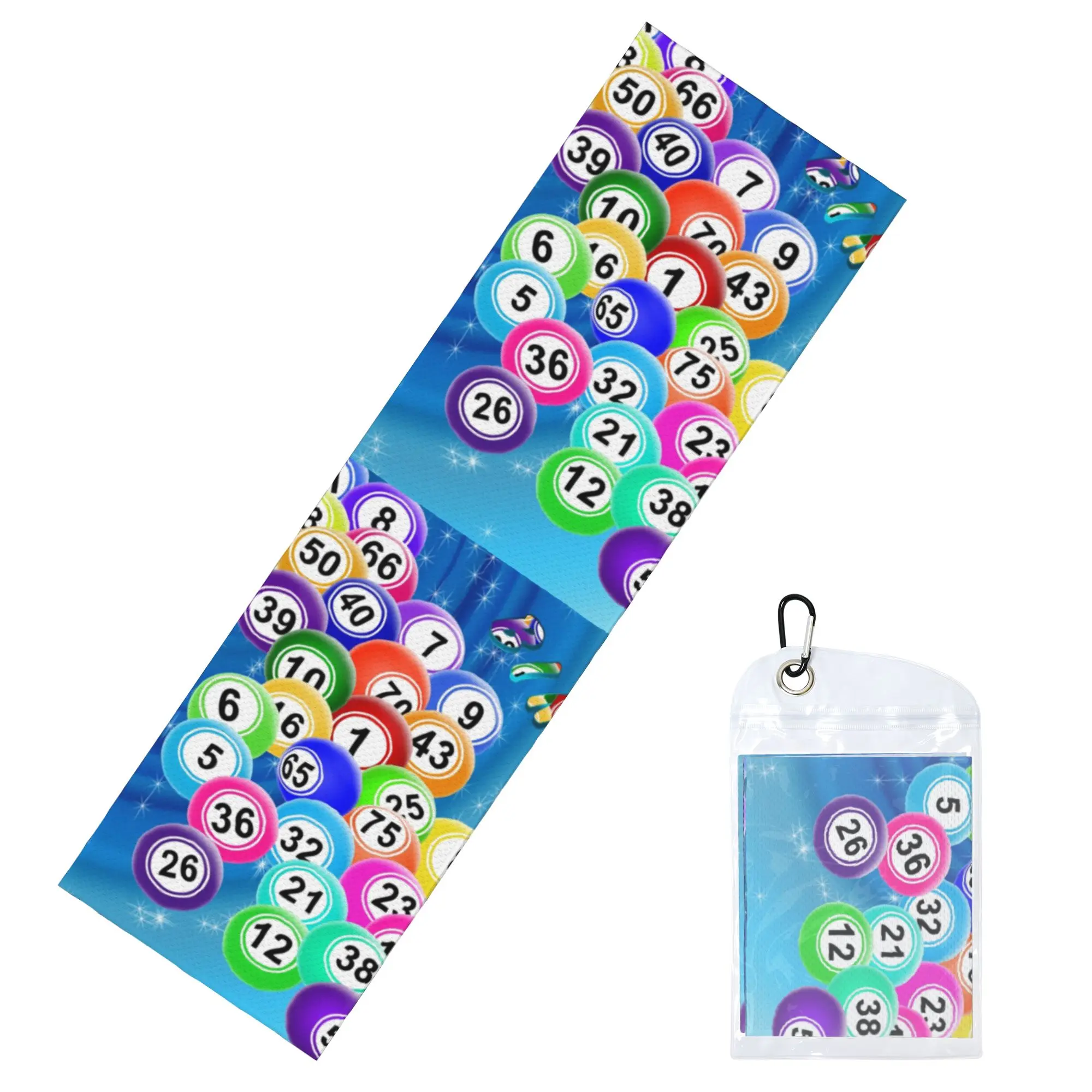 Cold Exercise Towel Bingo Balls Beach Sports Yoga Towel Swimming Camping Towel Refreshing Sports Scarf Face Towels