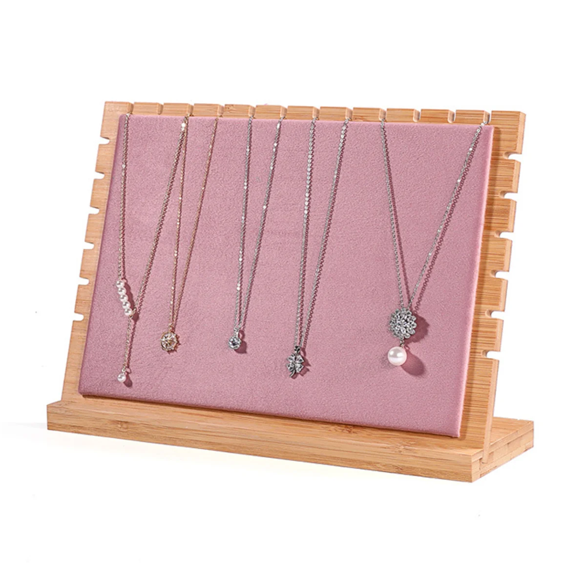 1 szt. Modny drewniany stojak na wiele naszyjników Odpinany stojak na biżuterię o dużej pojemności Stojak do przechowywania biżuterii Rekwizyty na ladę z biżuterią