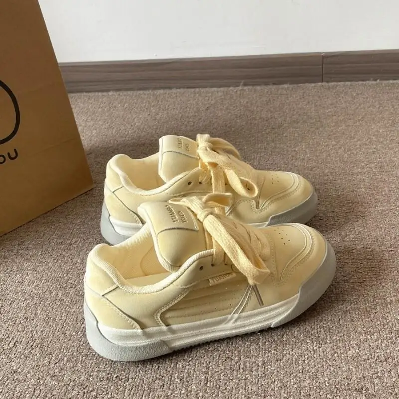 

Kawaii повседневный комплект пальто, модная детская одежда, универсальные белые кроссовки в корейском стиле на флисовой подкладке, толстая подошва на платформе