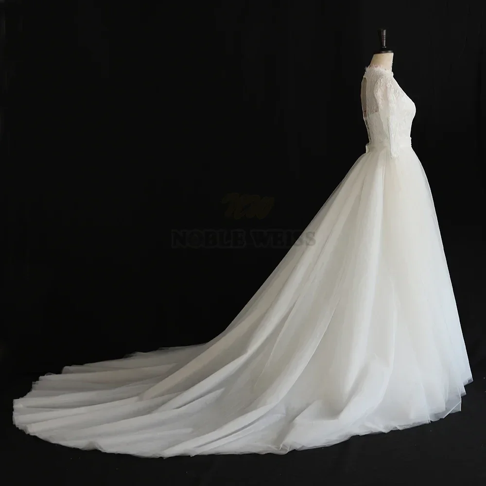 6 Layers Tulle Wedding Party Dress Train  Seperate Wedding Dresses Skirt Drag Removeable Train Customized