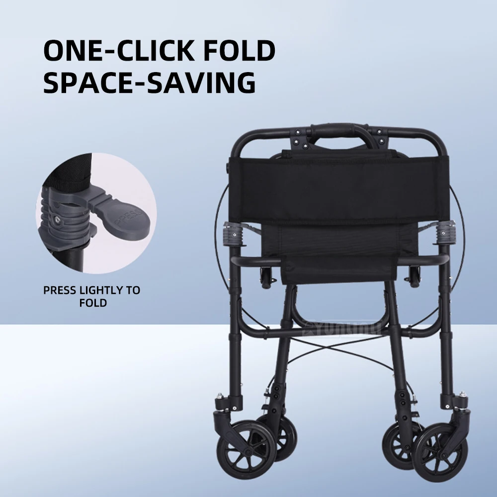 

Yunlin Li Adjustable Height Rolling Upright Walker with Seat