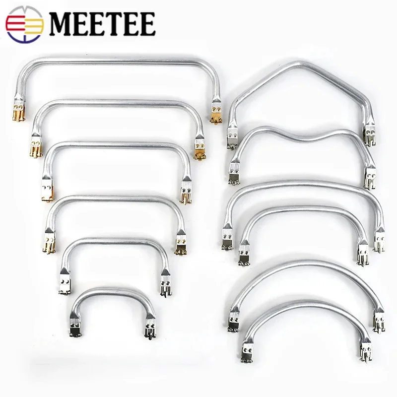 

1/2/4Pcs 15-30cm Metal Internal Kiss Clasp Purse Frame Cloud Bag Rectangle Pipe Clamps Buckle DIY Handmade Bags Handle Accessory
