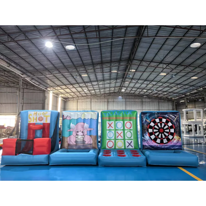 

Outdoor Sports Game 4 in 1 Challenge Carnival Booth Inflatable Carnival Games for Events