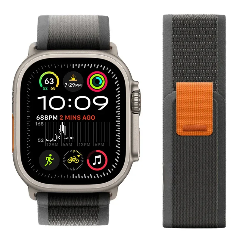 Trail Loop für Apple Watch Ultra 2 Band 49 mm 44 mm 40 mm 45 mm 41 mm 42 mm 38 Correa Armband iWatch Serie 7 6 SE 8 9 10 46 mm Riemen