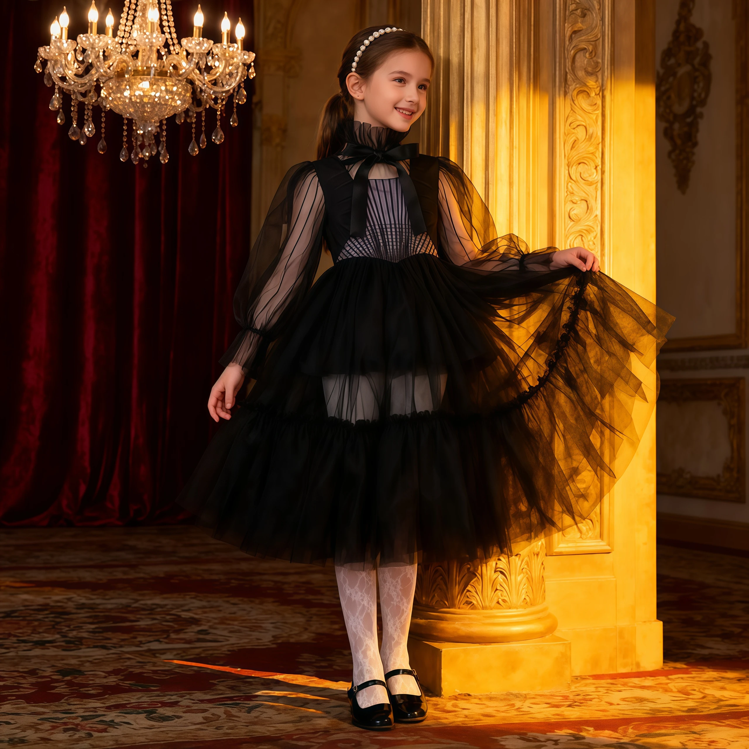 Черная полосатая униформа Академии для девочек, платье для детей, карнавальный костюм на Хэллоуин, ролевая игра, карнавальная вечеринка, роскошный наряд