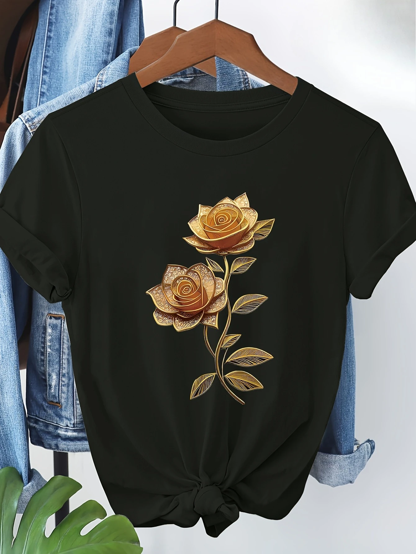 Kaos Wanita Bermotif Bunga Maw - Soft Summer Yellow Clothing ulasan dan harga