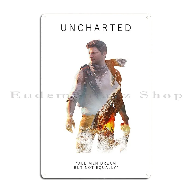 Uncharted Poster Metal Plaque Poster Funny Classic Rusty Designs Party Tin Sign Poster