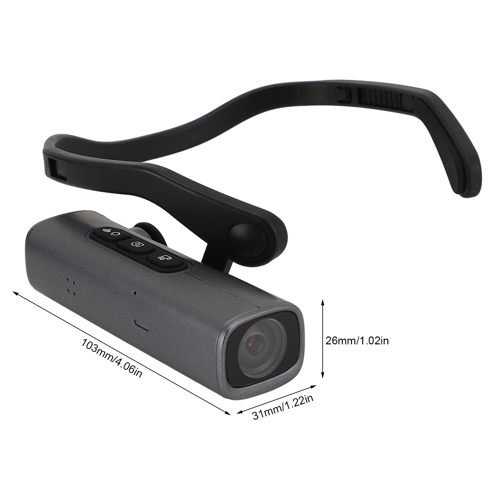 كاميرا مثبتة على الرأس كاميرا فيديو لاسلكية 5K 30FPS Ultra HD 120 درجة زاوية واسعة 128 جيجابايت كاميرا فيديو مثبتة على الرأس لمدونات الفيديو