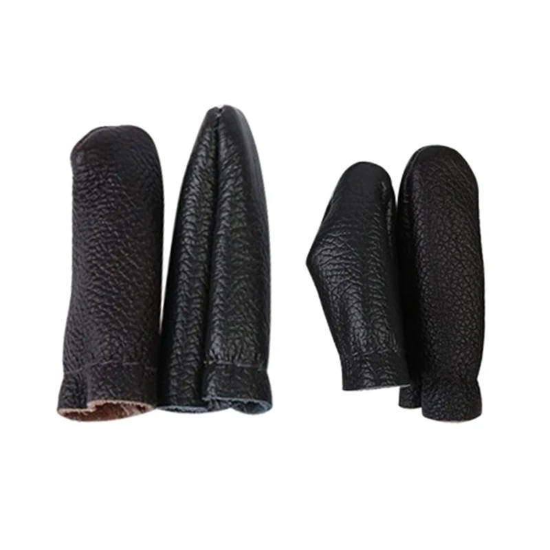 Leather Finger Protector for Hand Sewing Needlework, 5 Sets/10Sets Leather Thimble Finger Protector Leather Finger Cots