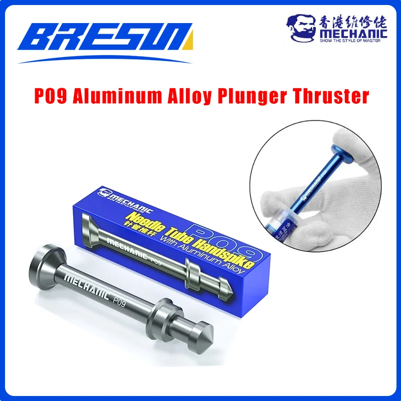 MECHANIC P09 Aluminum Alloy Tube Piston Solder Paste Flux Booster Manual Syringe Plunger Dispenser Propulsion Repair Tools