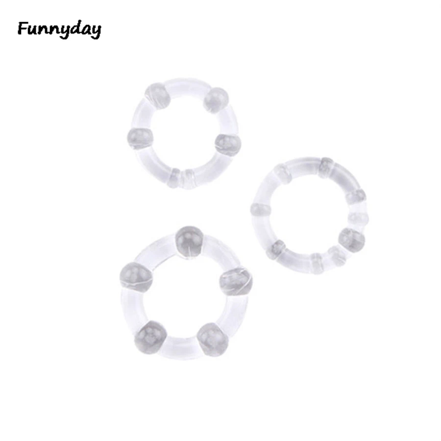 3PCS/Set Durable Cock Rings Bead Reusable Bound Delay Ejaculation Erection Cockring Time Delay Penis Ring Adult Sex Toys For Men