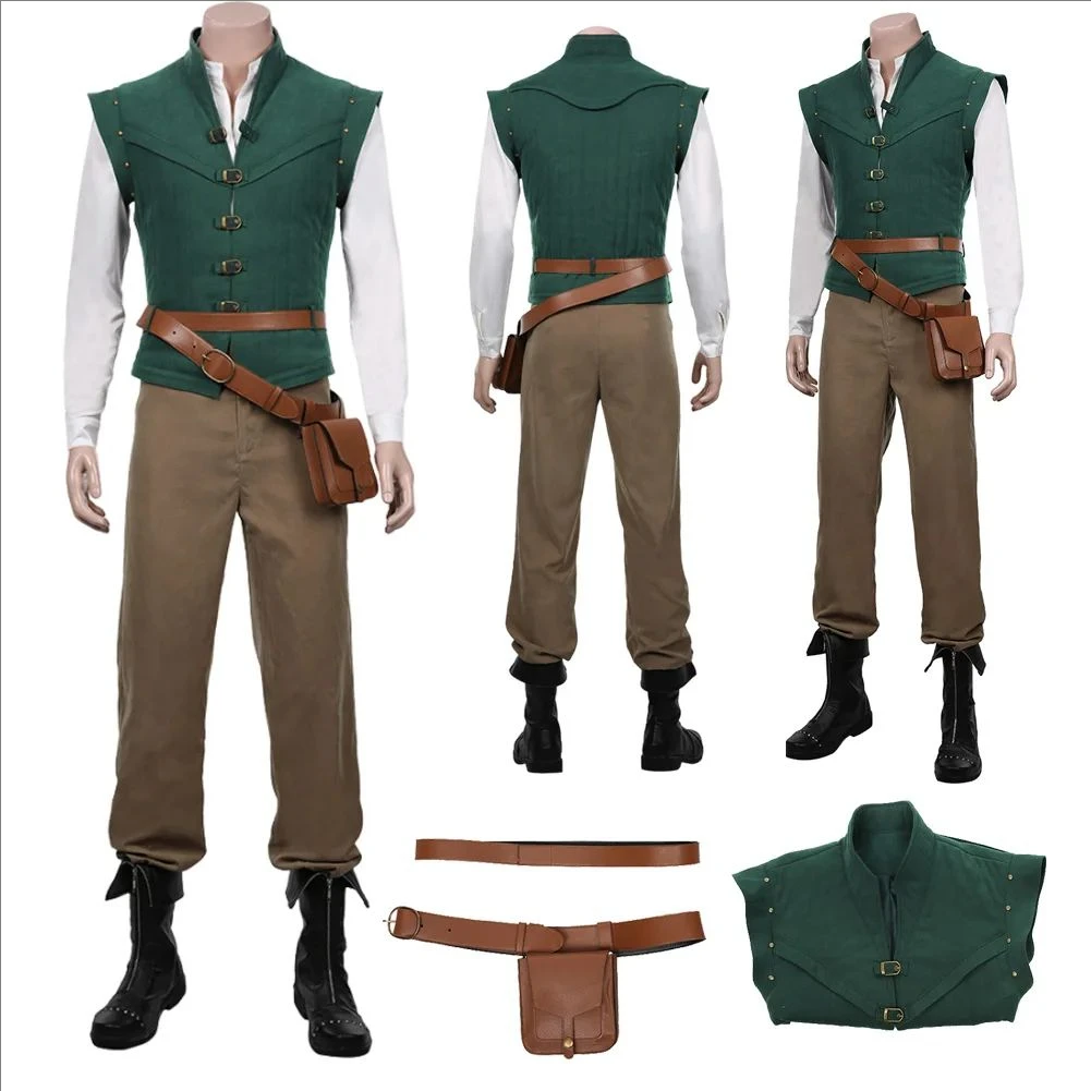 Halloween Flynn Rider Tangled Rapunzel Cosplay Costume Adult Carnival Uniform Anime Halloween carnival Party Costumes