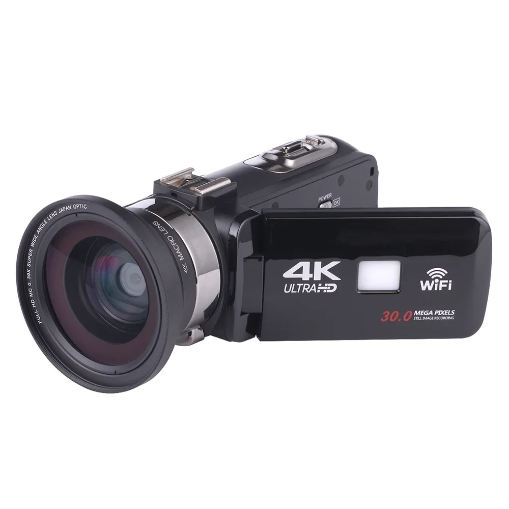 Caméra vidéo haute résolution 4K, caméscope HD 4K, n'aime, révélateur de sport, caméscope numérique