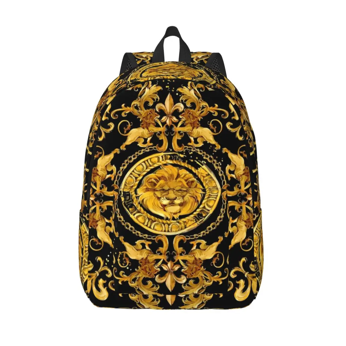 

Golden Lion Luxury Design Teenage Backpack Sports High School Hiking Travel Daypack for Men Women Laptop Computer Canvas Bags