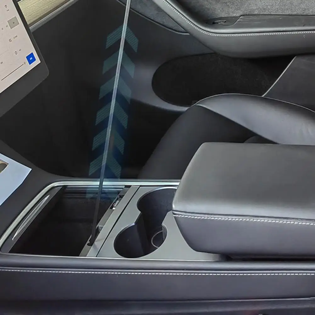 Estación de acoplamiento Usb para coche, estación de acoplamiento para consola Tesla modelo 3/y, estación de acoplamiento Usb con Cable de carga retráctil de 27w para coche