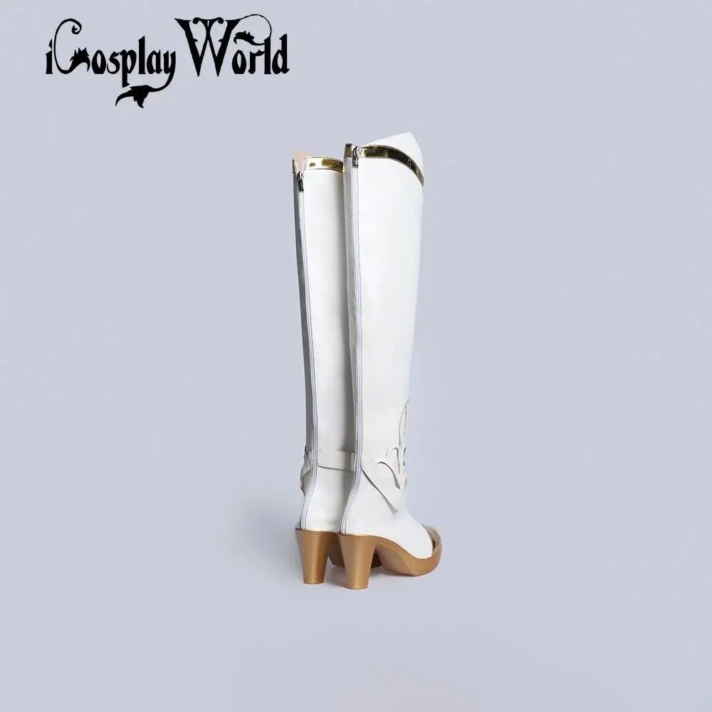 GenshinImpact Lumine-Botas de Cosplay, Anime cómico, juego de fiesta de Halloween, zapatos de Cosplay, accesorios