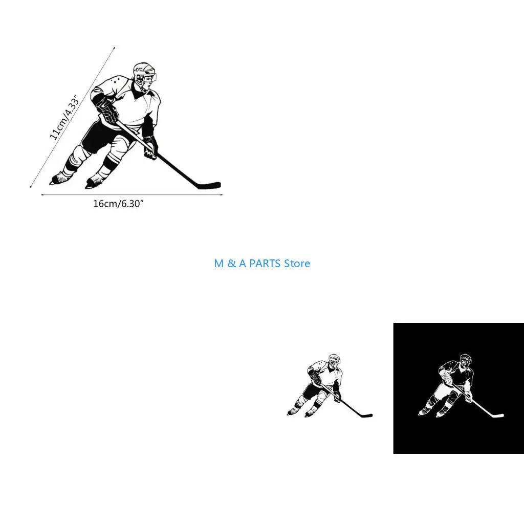 U1JF Ice Hockey Sports Decal Car Sticker Auto Window Bumper Door Car Styling Sticker