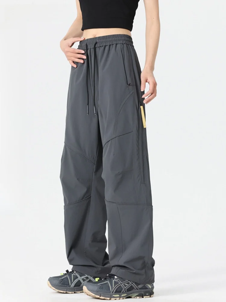 

VIIOW модные повседневные брюки мужские летние новые большие уличные спецодежды прямые брюки из полиэфирного волокна дышащие удобные