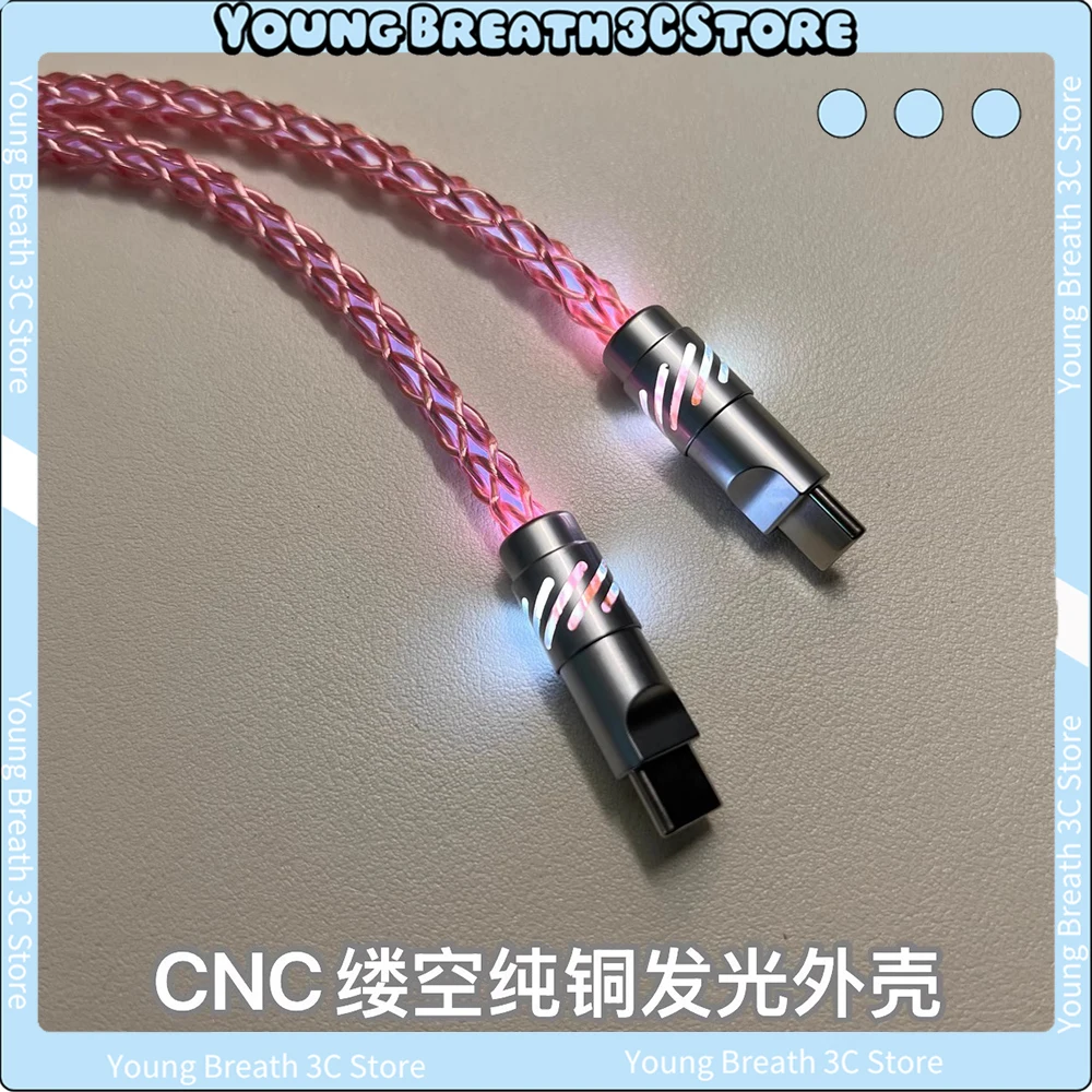 8k Magnetic Control Lighting Keyboard Cable Supports Dual 1 in 2 Type-C Magnetic Axis Mechanical Keyboard Cable Usb to Type C