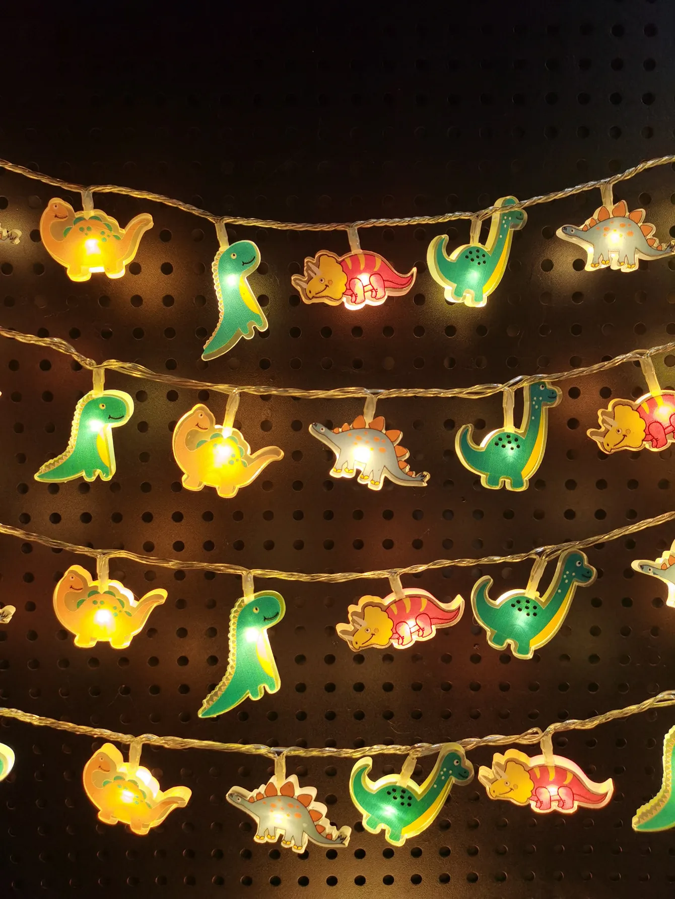 Cartoon Dinosaur LED String Lights Warm Fairy Lights Kids Room Birthday Party Indoor Decor Lamp Gift