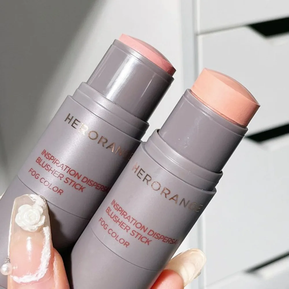 

С губкой, двуглавая румяна-карандаш, персиково-розовая роза, оттенок щек, палитра румян для лица, косметическая водостойкая палочка