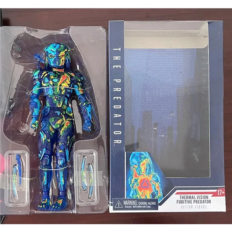 NECA Predator figura fugitiva extraterrestres vs depredadores visión térmica figura de acción predador fugitivo juguetes de mode - view 2