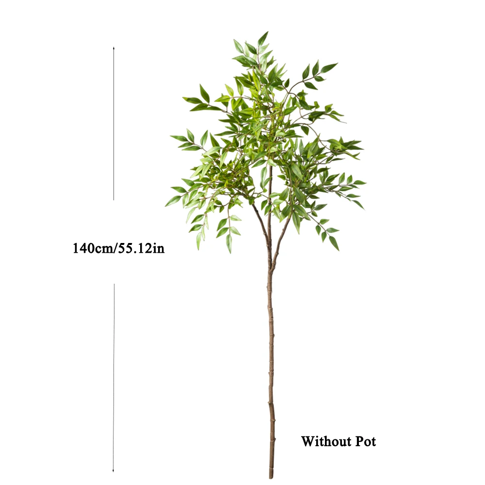 75–140 cm hohe künstliche Nandina-Pflanzen, gefälschte tropische Palmenzweige, grüne Bambusblätter aus Kunststoff für Zuhause, Garten, Büro, Dekoration – Detail 10