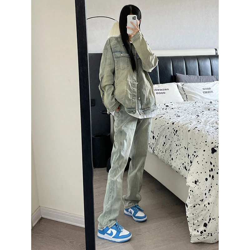 

Мужские джинсы Vibe High Street: модные, эластичные, зауженные, повседневные, прямого кроя, винтажные, молодежные, стильные