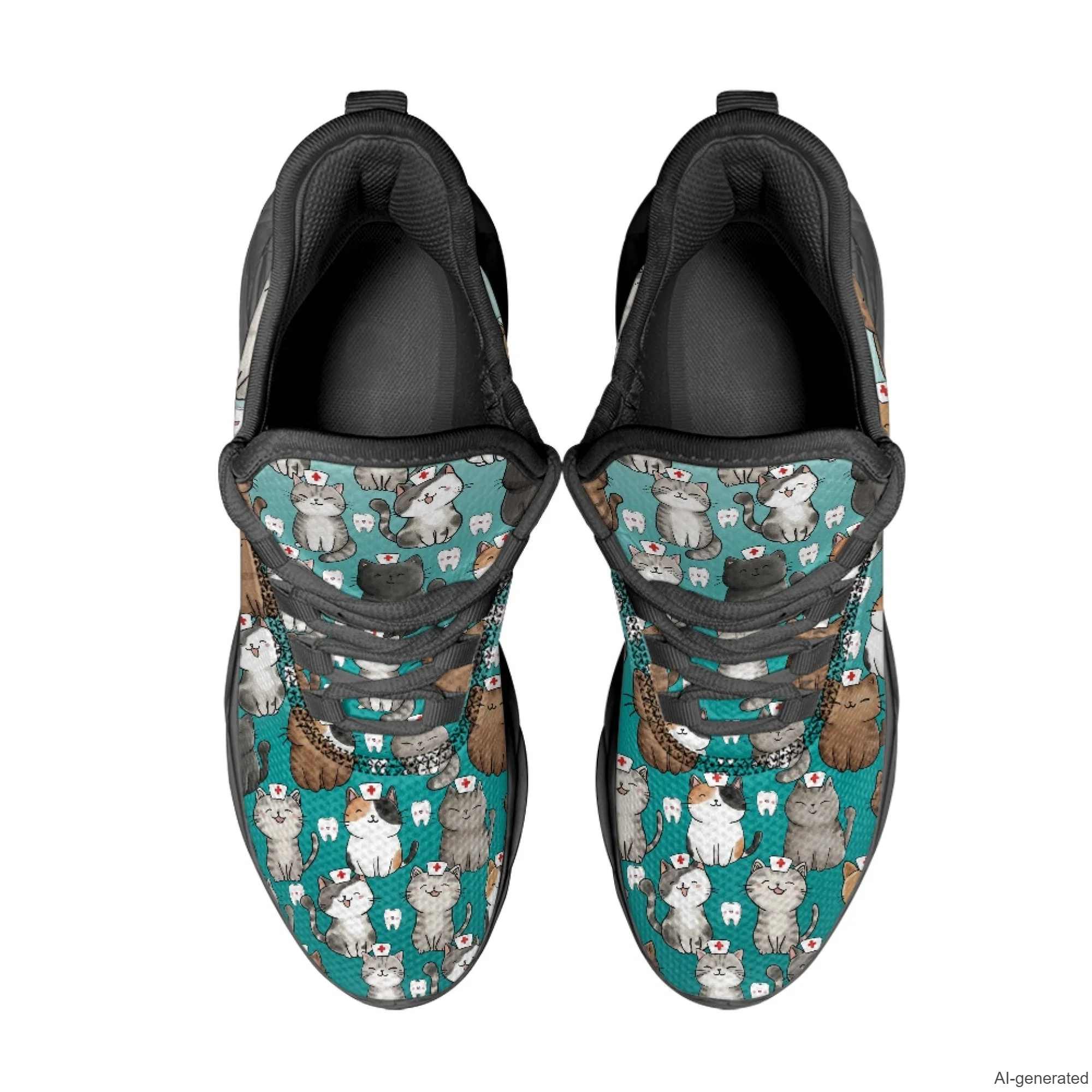XIXIRIMIDO Max Soul Shoes Cat Medical Pattern Print Running Shoes for Men Casual Fashion Women Snakers Walking Shoes 35-48