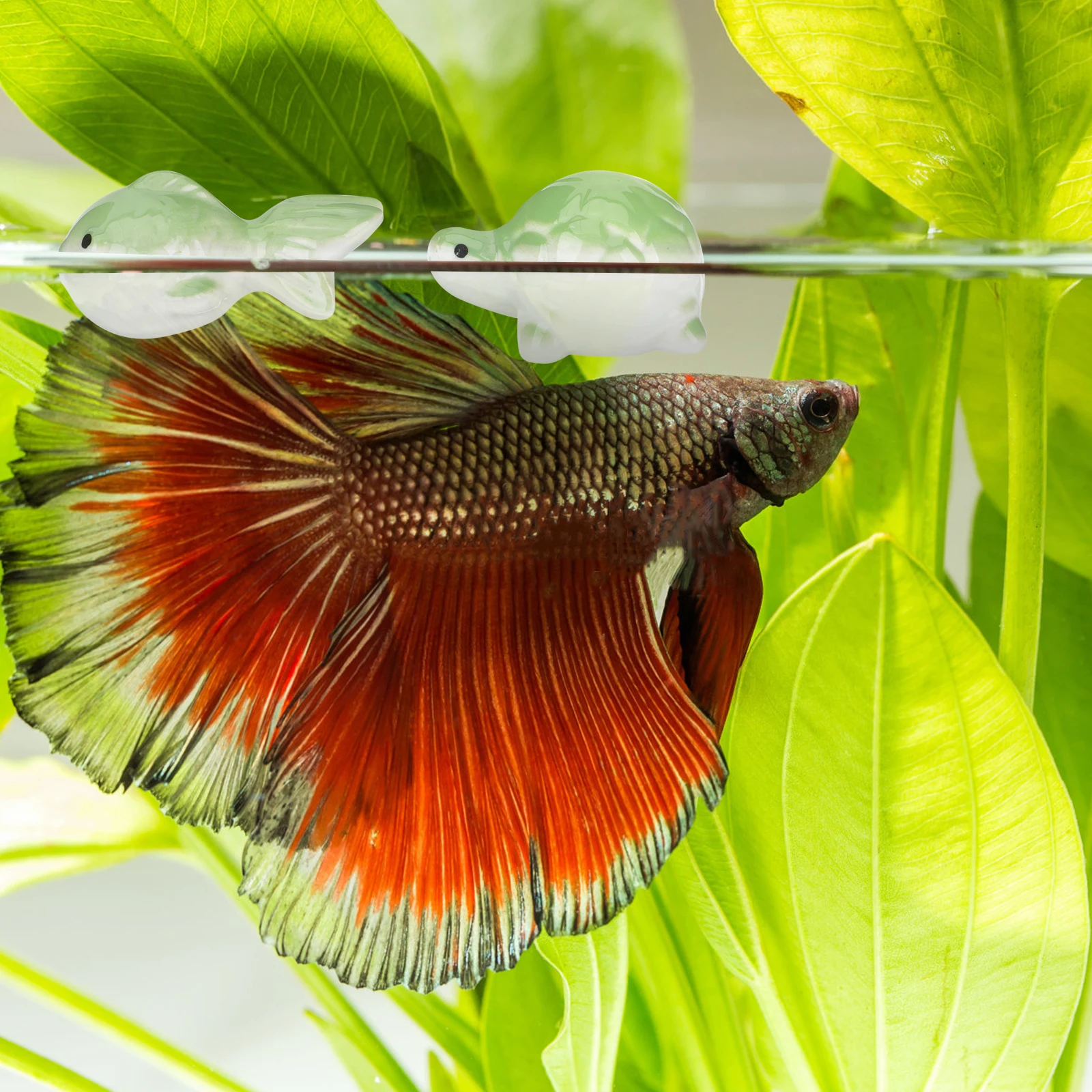 

3Pcs Floating Ceramic Decor for Aquarium Fish Tank Home Tea Table Decoration Hand Painted Retro Style Water Garden Ornaments