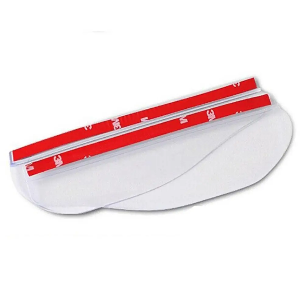 

2 Pcs White PVC Rear View Mirror Rain Shield 18.5x6cm Flexible Car Side Mirror Cover Anti Glare Clear Vision Fits Most SUV