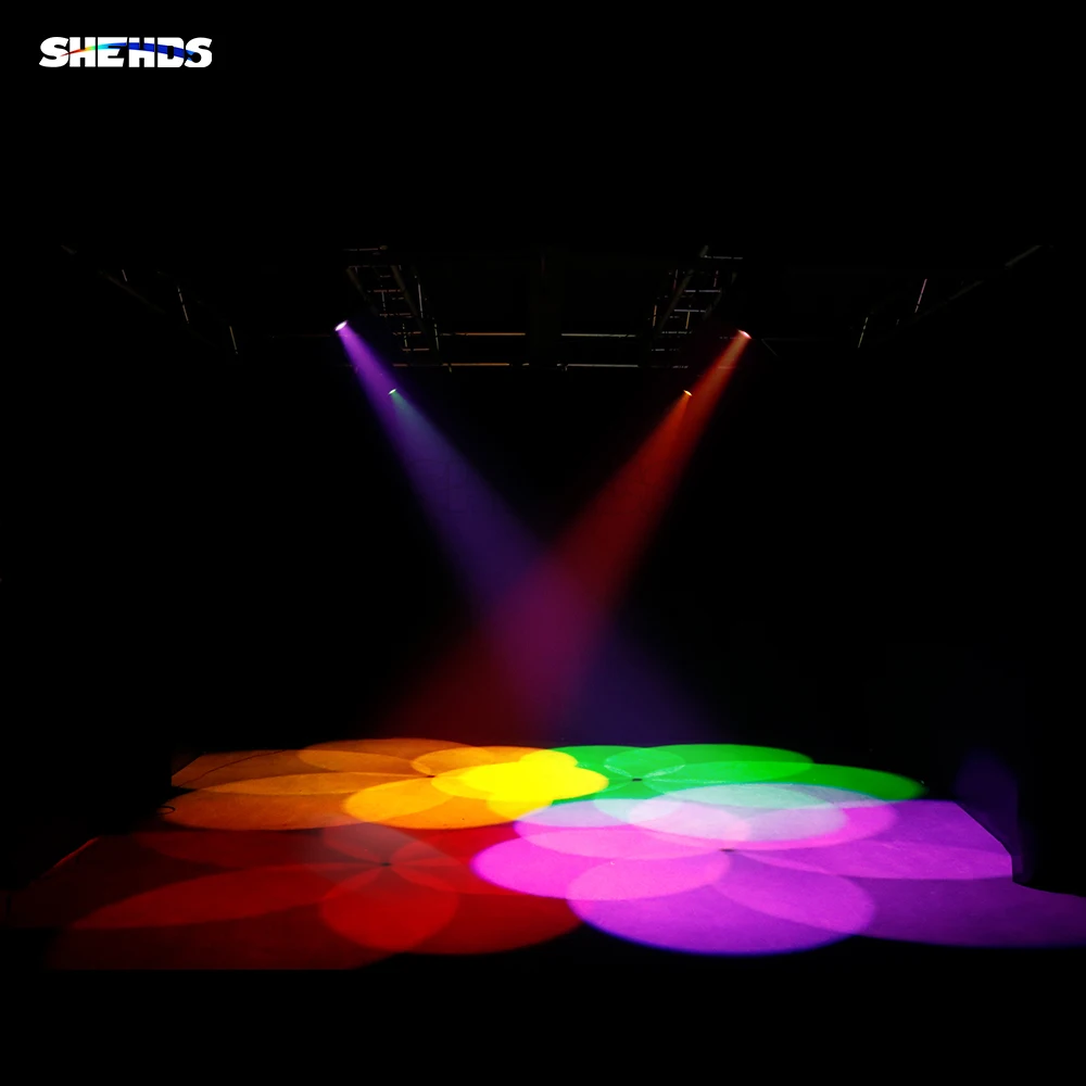 SHEHDS-Luz LED de cabeza móvil 3 en 1 para escenario, lámpara giratoria de 160W para DJ, discoteca, fiesta de boda, efecto de luz profesional, 2