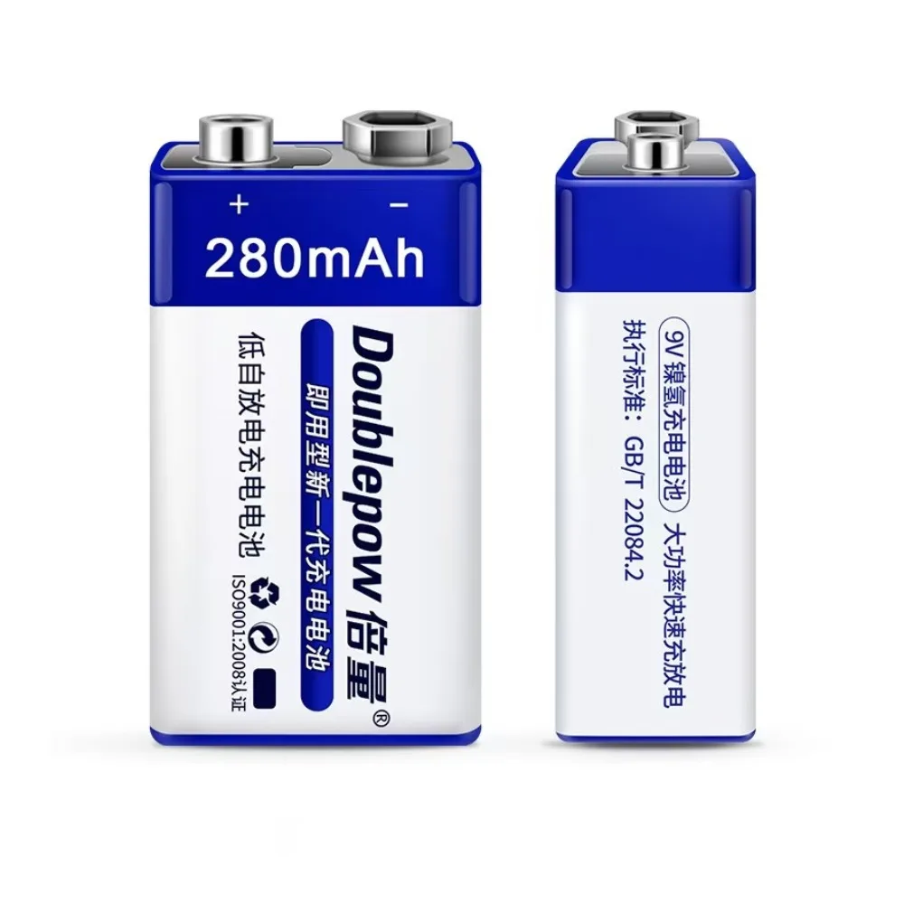 1 unids/lote 9V batería 280mAh 6F22 batería recargable adecuada para micrófono multímetro batería de juguete