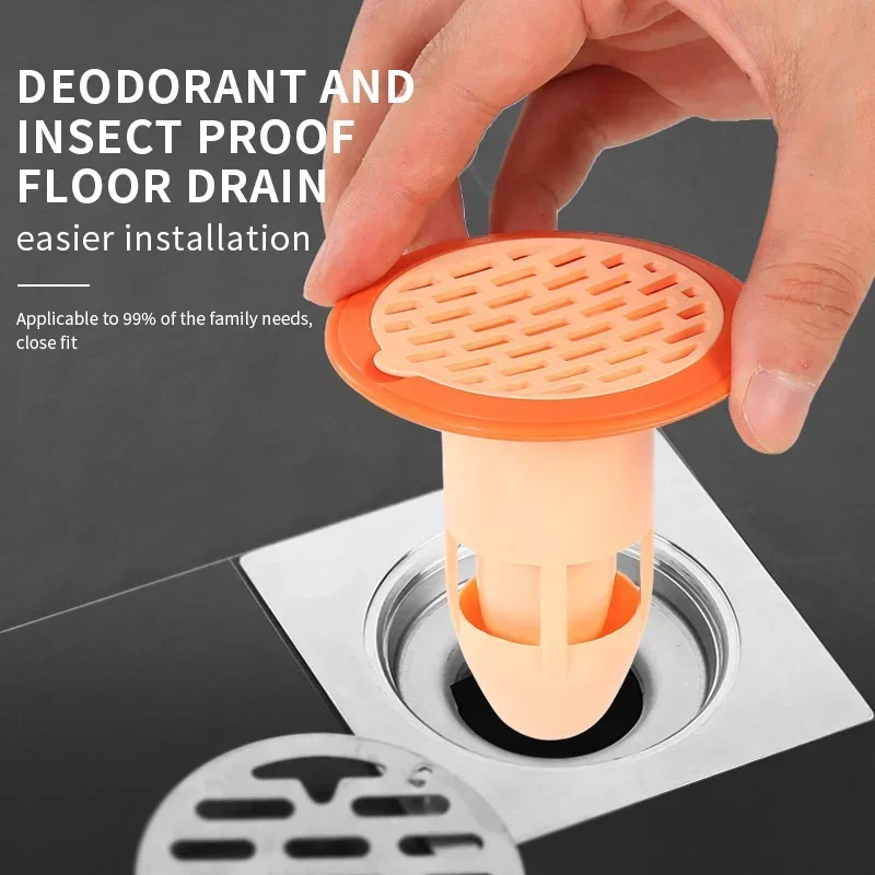

1/2pc Deodorant Drain Core Toilet Bathroom Floor Drainer Cores Sewer Pest Control Silicone Anti-odor Artifact Water Seal NoSmell