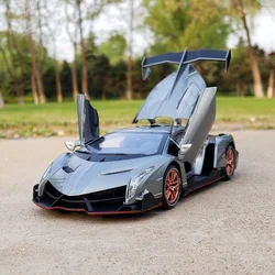 1:24 Lamborghini Poison Veneno Car Model Simulation Sports Car Diecast Pull Back Car Sound Light For Boy Gift Collection