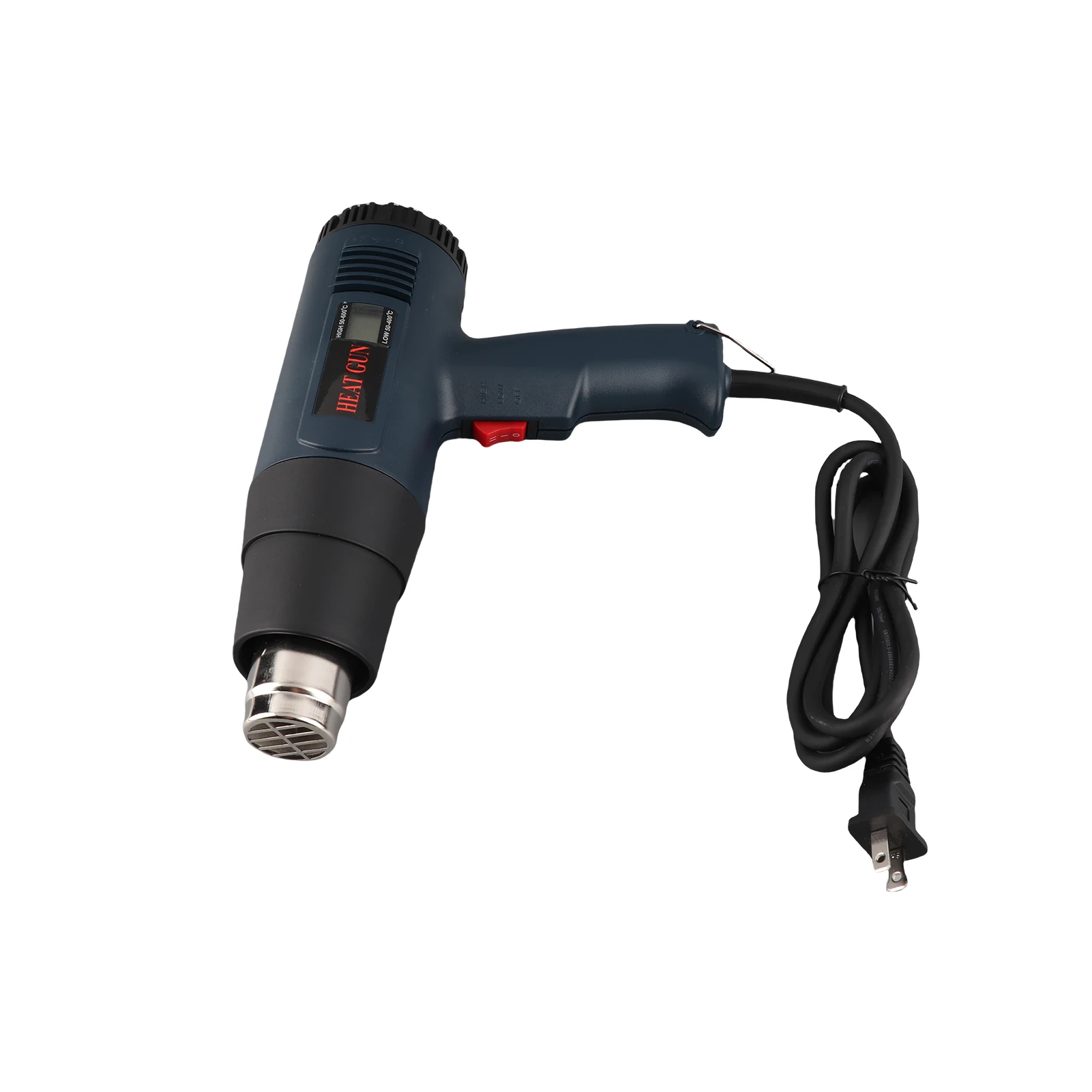 1800W Heat Gun Portable Heat Gun Kit 4 nozzles Two-speed Temperature Adjustable Handheld Heat BlowerHeat Shrink Gun LCD Display
