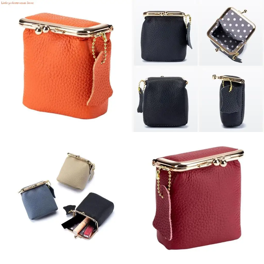 

F92D Small Leather Jewelry Storage Vintage Coin Purse Leather Jewelry Storage Box for Earrings Rings Keys Lipstick Essential