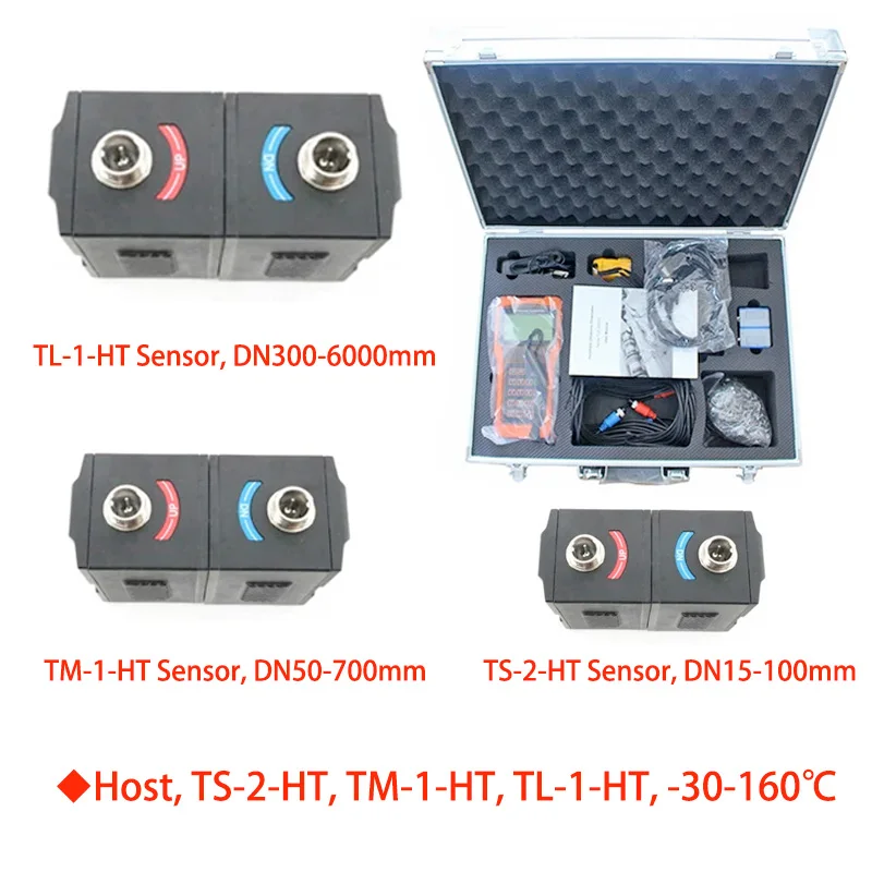 Handheld Ultrasone Flowmeter TUF-2000H Draagbare Clamp-on Ultrasone Waterstroommeter IP68 Digitale Vloeistof Pijpleiding Sensor