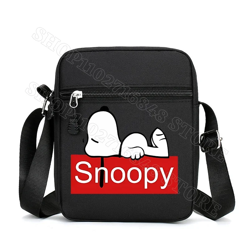 Snoopy Men Shoulder Bag Women Crossbody Bags Large Capacity Portable Cartoon Anime Graphic Print Knapsack Birthday Party Gifts